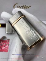 ARW 1:1 Replica New Style Cartier Limited Editions Stainless Steel Jet lighter Silver&Rose Gold